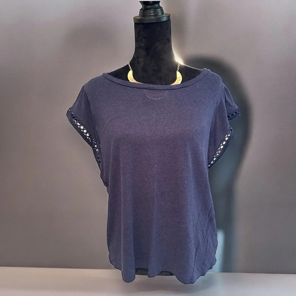 MICHAEL Michael Kors Lavender Lace Trim Tee - Picture 1 of 6